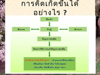 การคิด เกิด ขึ้น ได้
   อย่า งไร ?
 