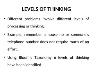Thinking.... thought process psychology... | PPT