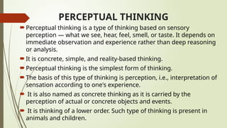 THINKING. SHILPA HOTAKAR Psychology -Cognitive process .pptx