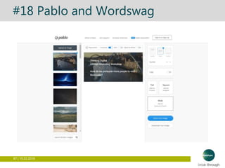 87 | 15.03.2016
CREATIVE / PABLO
#18 Pablo and Wordswag
 