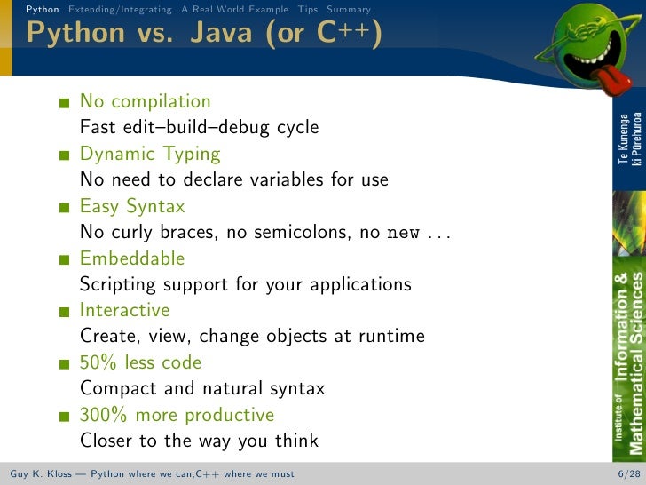 thinking hybrid python c integration java vs python