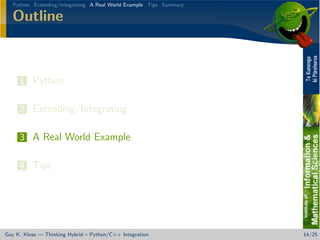 Thinking Hybrid - Python/C++ Integration