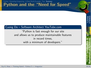 Thinking Hybrid - Python/C++ Integration
