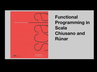 Functional
Programming in
Scala
Chiusano and
Rúnar
 