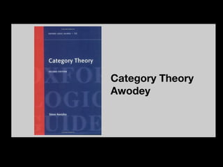 Category Theory
Awodey
 