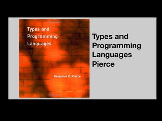 Types and
Programming
Languages
Pierce
 