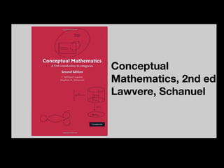 Conceptual
Mathematics, 2nd ed
Lawvere, Schanuel
 