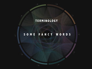 TERM INOLOGY
S O M E F A N C Y W O R D S
 