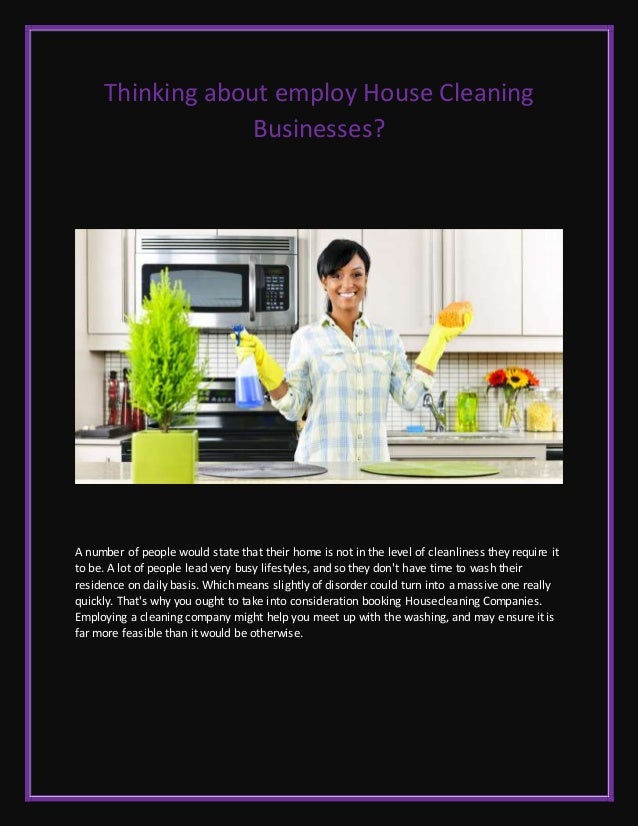 house cleaning businesses