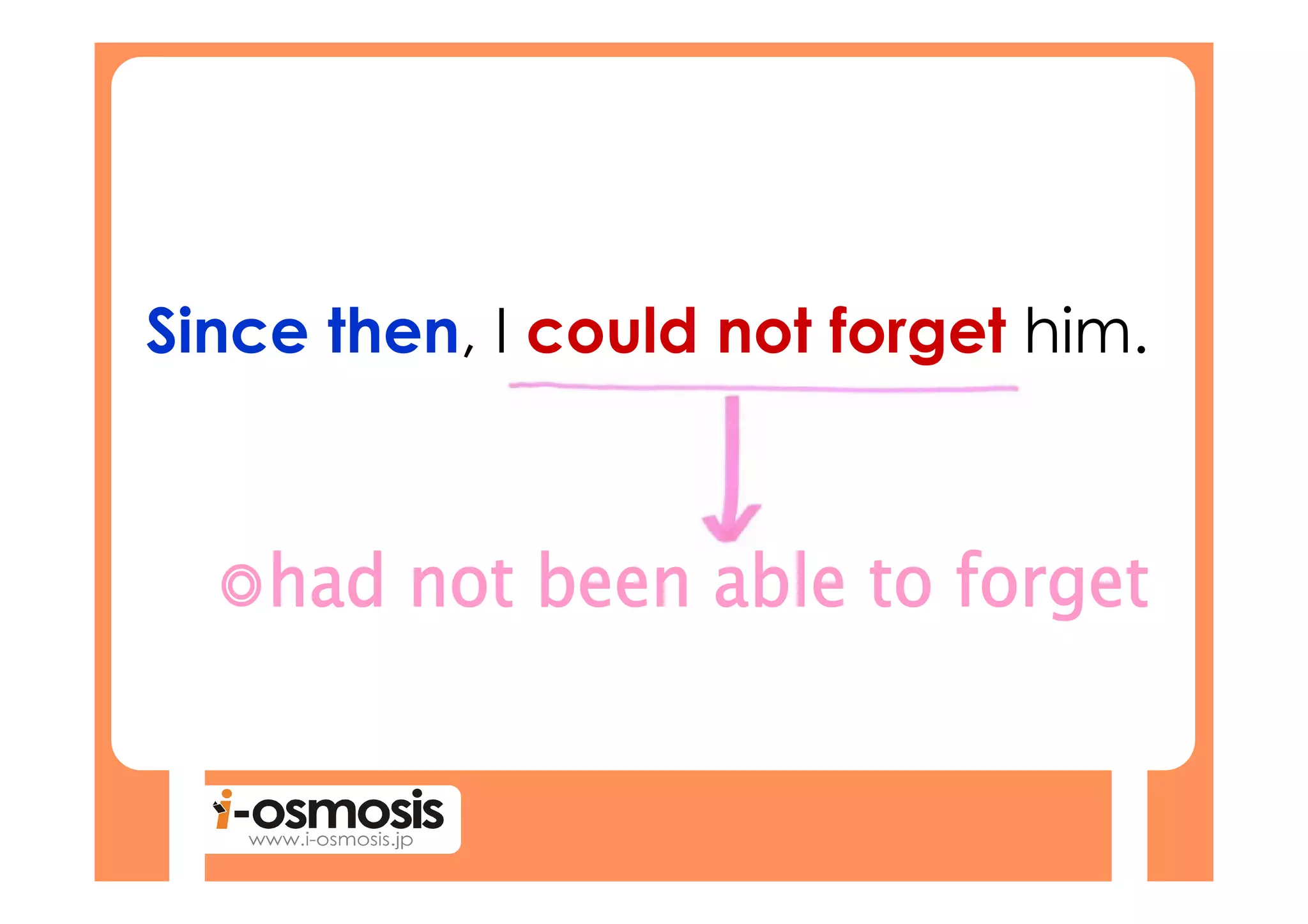 Since then, I could not forget him.
 