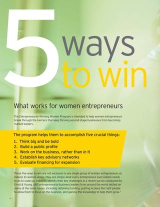 5   What works for women entrepreneurs
                                          ways
                                    ...