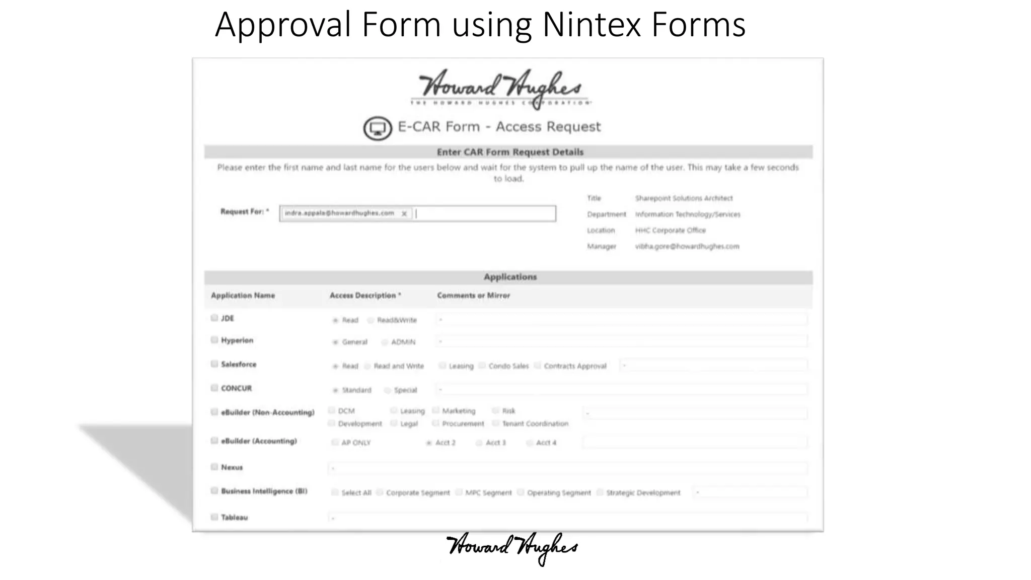 Approval Form using Nintex Forms
 