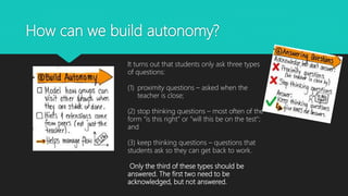Autonomy Questions Thinking Classrooms | PPTX