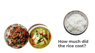 How much did
the rice cost?
 