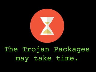 The Trojan Packages
may take time.
 