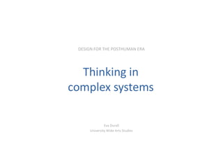 Thinking in complex systems | PDF