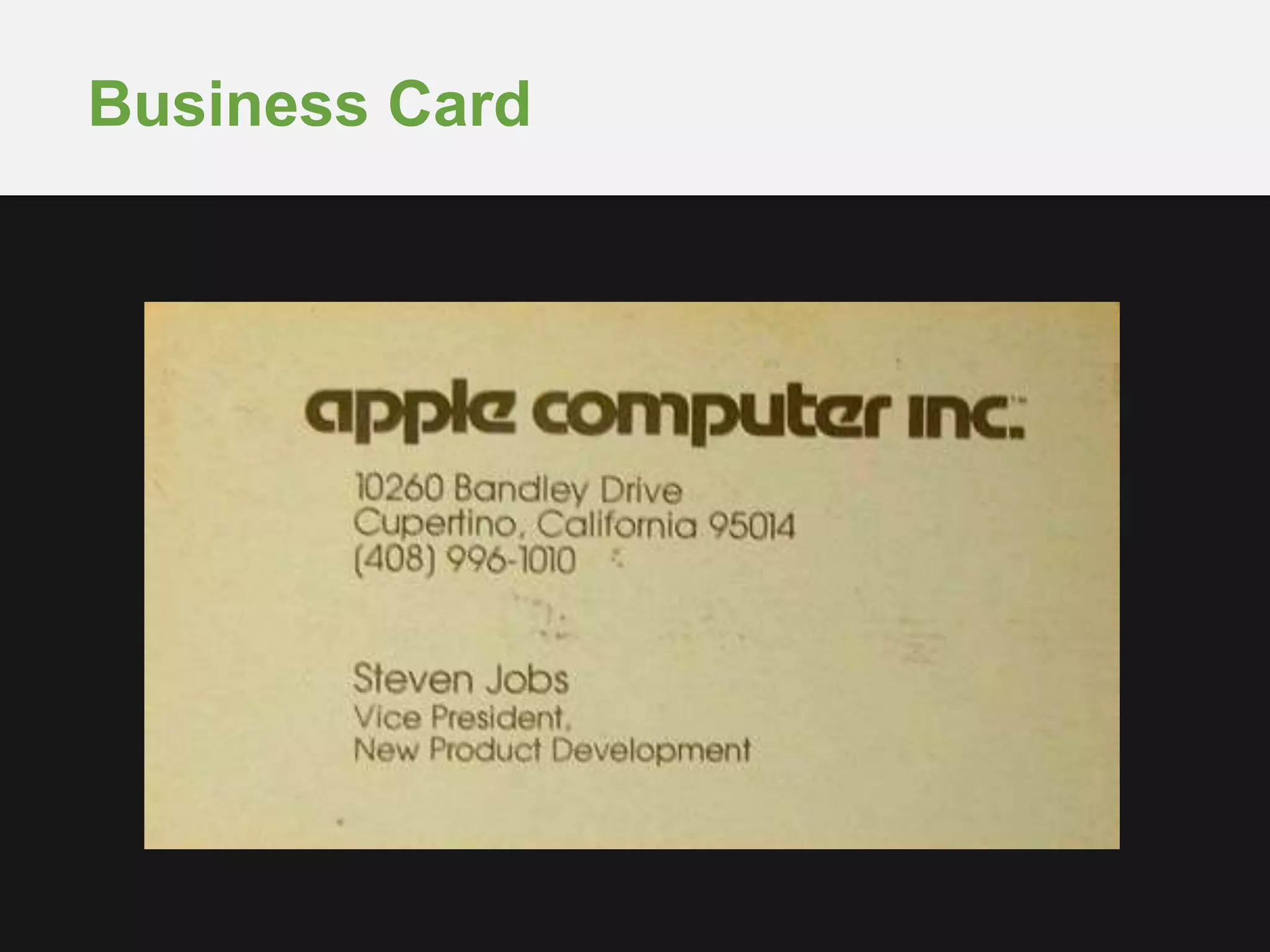 Business Card
 