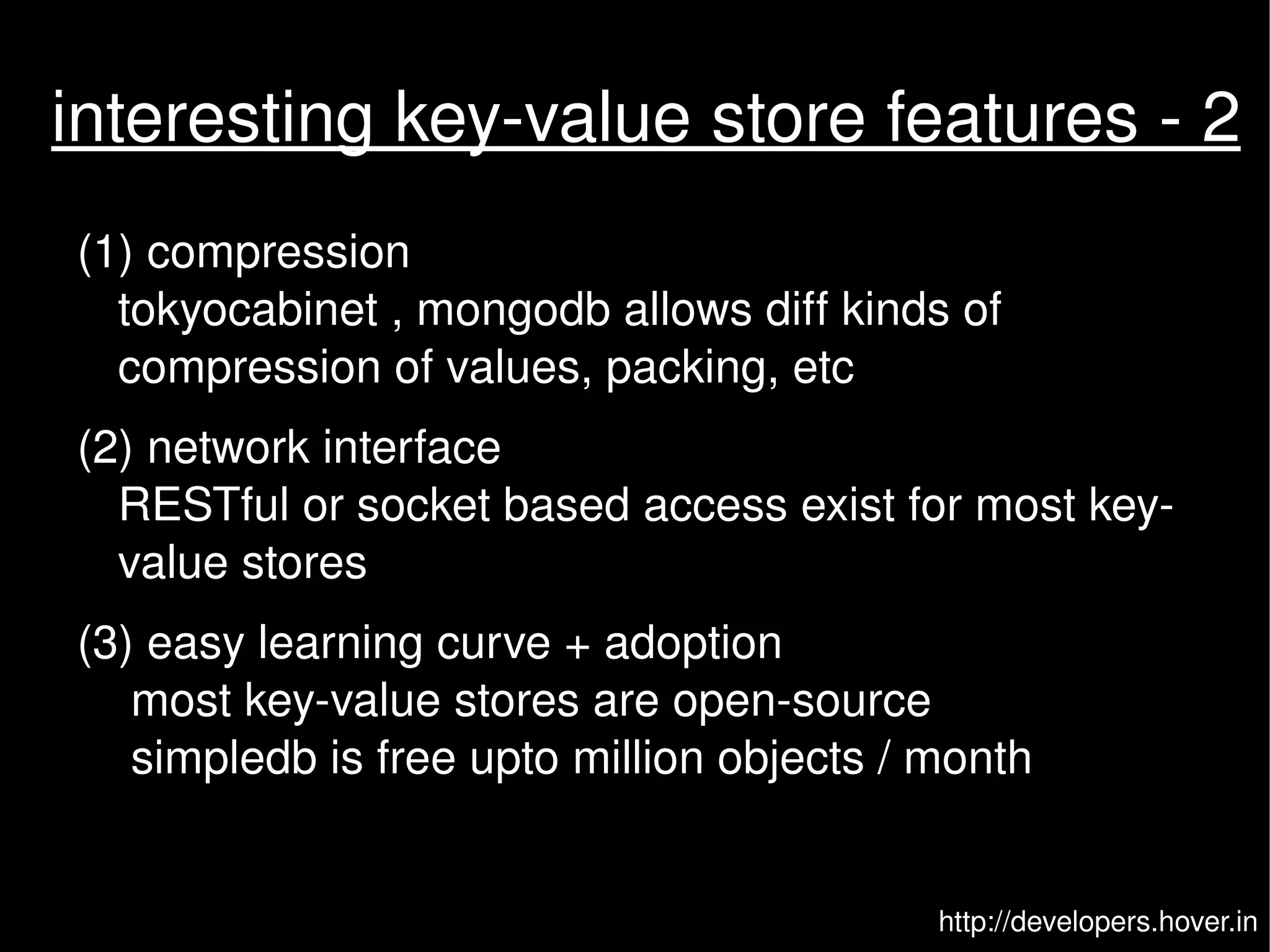 thinking in key value stores