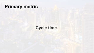 Primary metric
Cycle time
 
