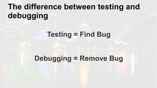 Thinking in software testing | PPT