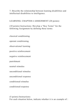 THINKING & INTELLIGENCE CHAPTER 7 ASSIGNMENT (20 points)Instruc.docx