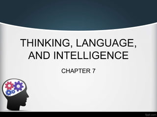 THINKING, LANGUAGE,
AND INTELLIGENCE
CHAPTER 7
 