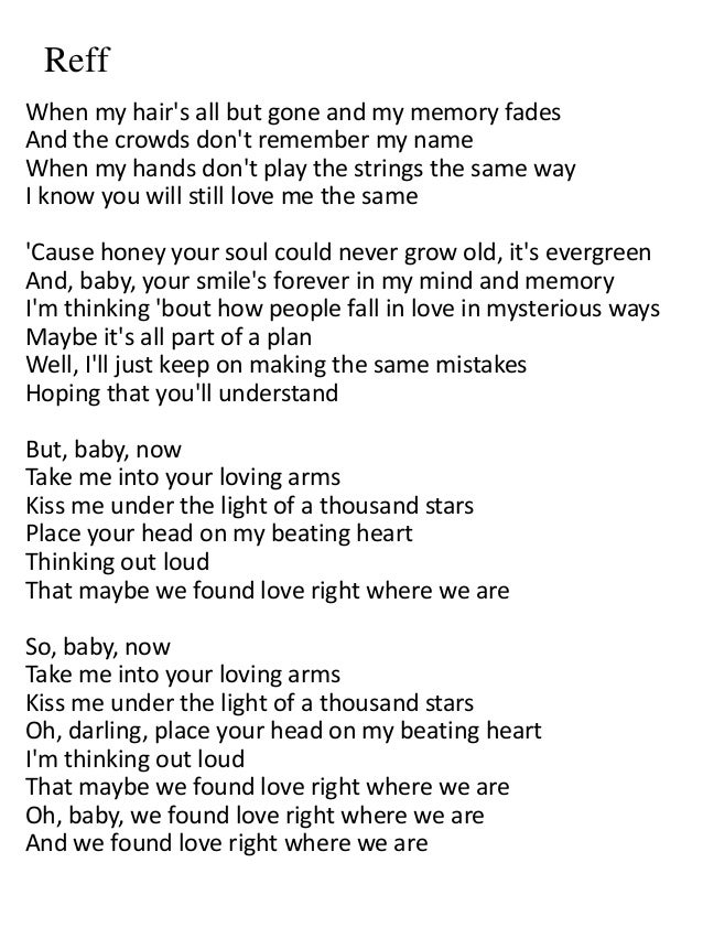 Thinking Out Loud