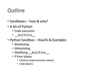 Thinking Outside The [Sand]Box | PPT