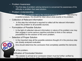 Thinking Reasoning & Problem Solving (Human Behavior) | PPT