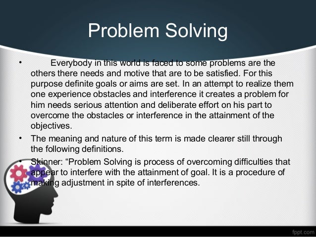Thinking Reasoning & Problem Solving (Human Behavior)