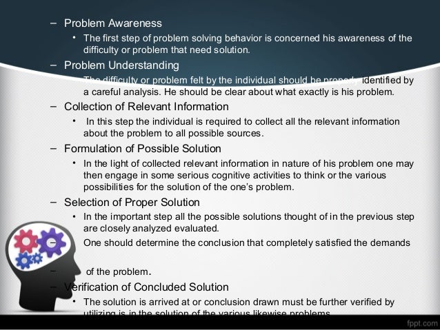 Thinking Reasoning & Problem Solving (Human Behavior)