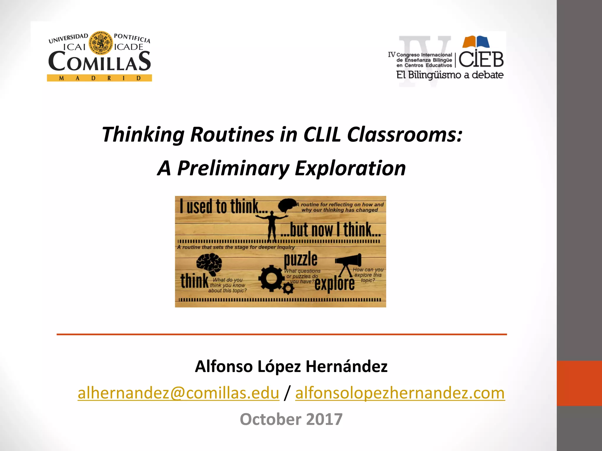 Thinking Routines and CLIL: A Preliminary Exploration | PDF
