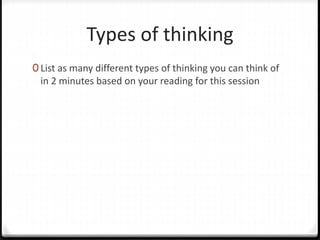 Thinking skills | PPTX