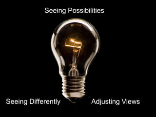 Seeing Possibilities




Seeing Differently         Adjusting Views
 