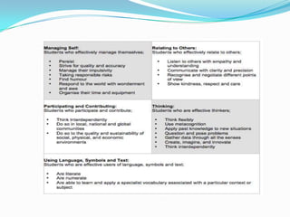 Thinking is about using creative, critical and metacognitive processes to make sense of information, experiences and ideas.These processes can be applied to purposes such as: developing understanding