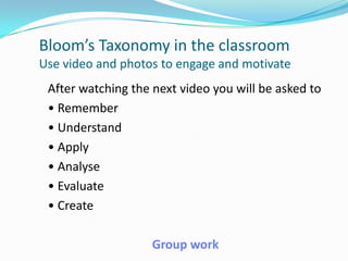  Know about strategies and tools which develop thinking skills