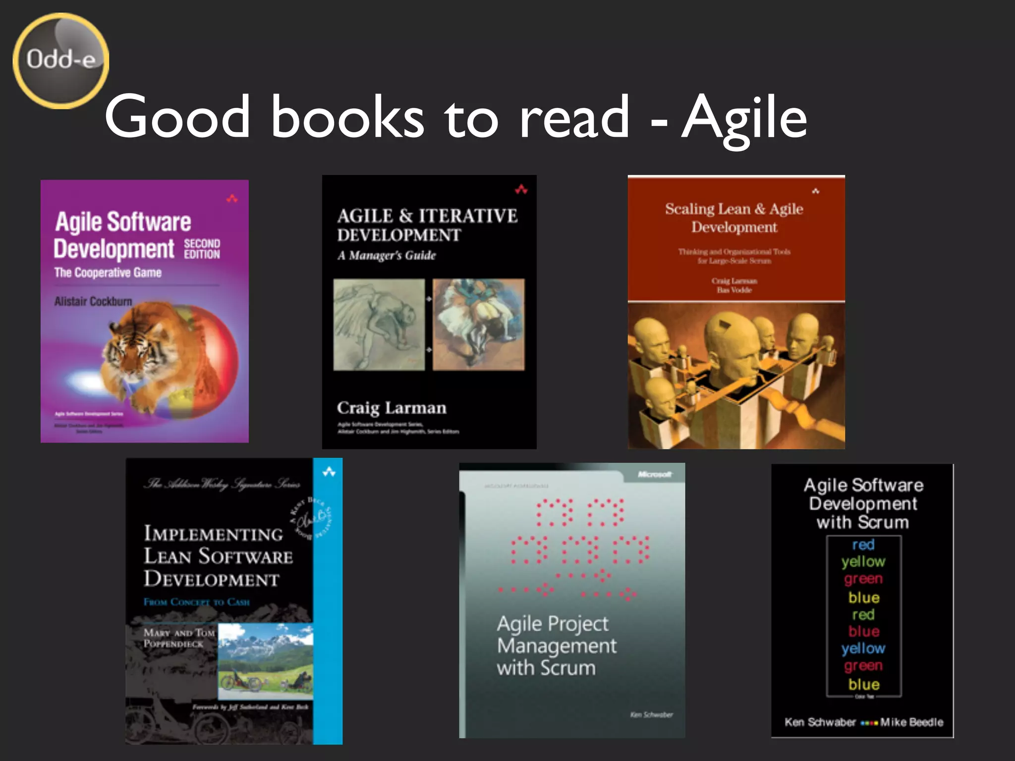 Good books to read - Agile
 