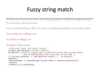 Fuzzy string match
 