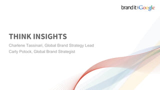 THINK INSIGHTS
Charlene Tassinari, Global Brand Strategy Lead
Carly Potock, Global Brand Strategist
 