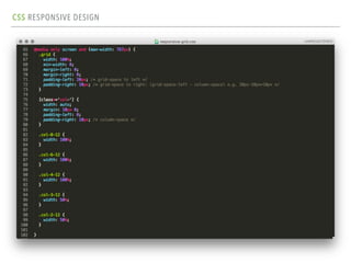 CSS RESPONSIVE DESIGN
 
