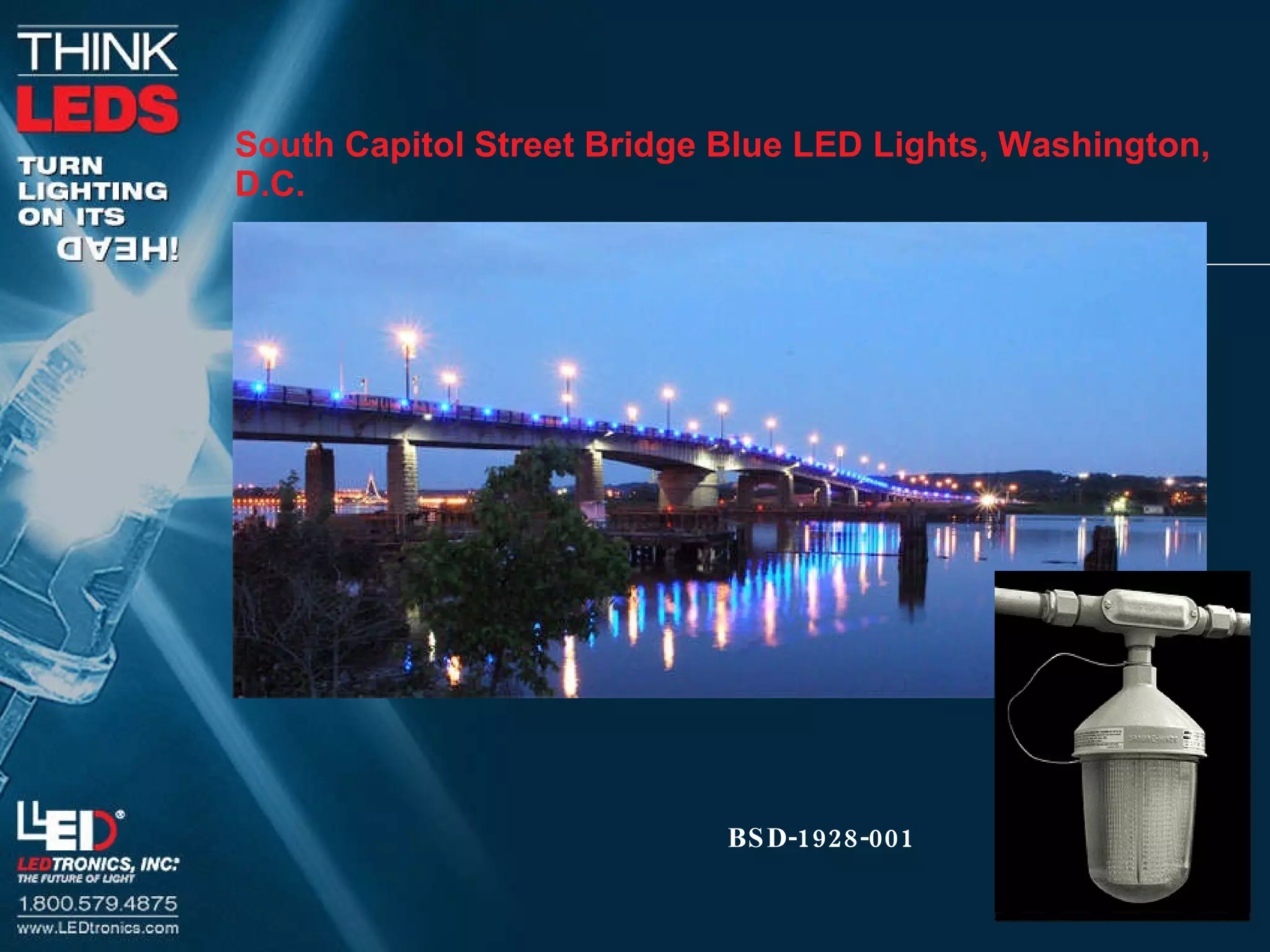 South Capitol Street Bridge Blue LED Lights, Washington, D.C. BSD-1928-001   
