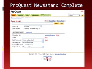 ProQuest Newsstand Complete