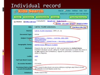 Individual record