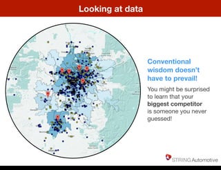 Looking at data
Conventional
wisdom doesn’t
have to prevail!
You might be surprised
to learn that your
biggest competitor
is someone you never
guessed!
Thursday, May 22, 14
 