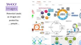 Yahoo
Images
Potential Leads
as images are
posted by
….people…
 
