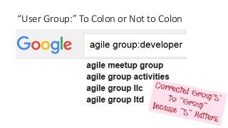 “User Group:” To Colon or Not to Colon
 