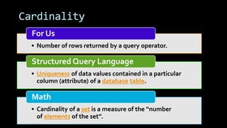 Think Like the Cardinality Estimator | PDF