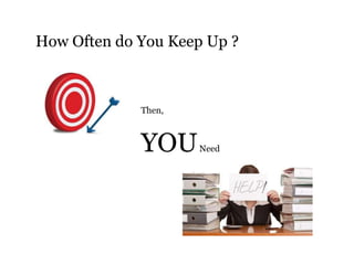 How Often do You Keep Up ?
Then,
YOUNeed
 