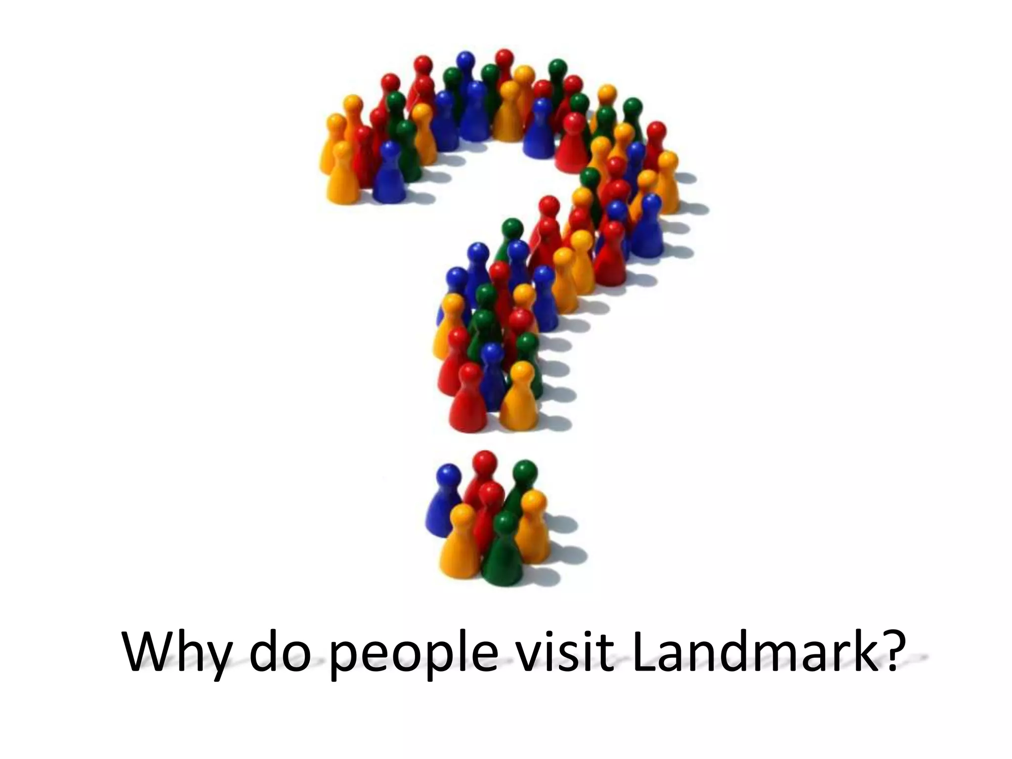 Why do people visit Landmark?
 