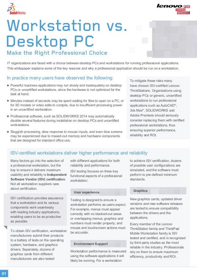 Workstation vs. Desktop PC Make the Right Professional Choice